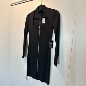 Black express collared dress